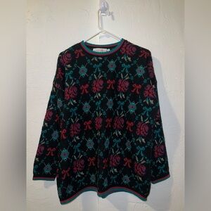 Vintage Christmas Bow Sweater